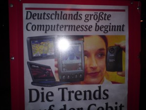 München, 2. März 2010 - AZ zur CeBIT 2010 mit altem Palm-Rechner 